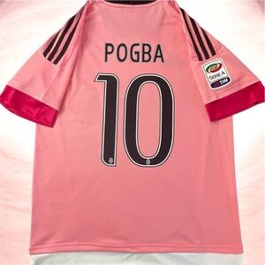 2015 Pogba Juventus #10  Retro Soccer Jersey Pink World Cup NWT ⚽️💯🔥